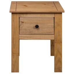 Berkfield Home Bedside Cabinet 46x40x57 cm Pine Panama Range in Brown - Size: 46 x 40 x 57 cm - thumbnail 6