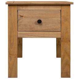 Berkfield Home Bedside Cabinet 46x40x57 cm Pine Panama Range in Brown - Size: 46 x 40 x 57 cm - thumbnail 3