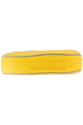 Homescapes Round Cotton Floor Cushion Soft, Comfy & Machine Washable in Yellow - thumbnail 2