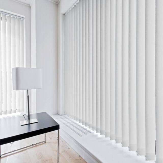 Blinds Outlet Dimout Vertical Blinds in White - Size: 150 cm width x 140 cm drop - image 1