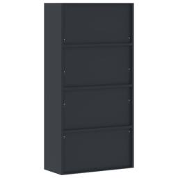 Berkfield Home File Cabinet Anthracite 90x40x180 cm Steel in Charcoal - Size: 90 x 40 x 180 cm - thumbnail 6