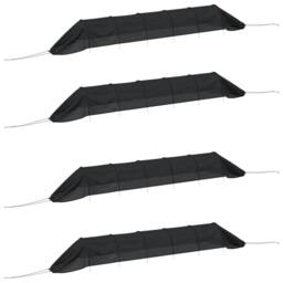Berkfield Home Netting Tunnels 4 pcs Black Steel & Polyethylene - thumbnail 2