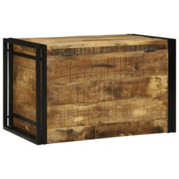 Berkfield Home Storage Box - 80 x 50 x 50 cm, Solid Rough Wood Mango in Brown - Size: 80 x 50 x 50 cm - thumbnail 7