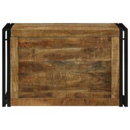Berkfield Home Storage Box - 80 x 50 x 50 cm, Solid Rough Wood Mango in Brown - Size: 80 x 50 x 50 cm - thumbnail 5
