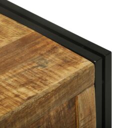 Berkfield Home Storage Box - 80 x 50 x 50 cm, Solid Rough Wood Mango in Brown - Size: 80 x 50 x 50 cm - thumbnail 8