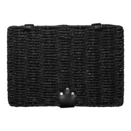 Red Hamper Black Woven Paper Rope Picnic Basket - Size: Medium - thumbnail 3