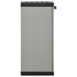 Berkfield Home Garden Storage Cabinet with 1 Shelf Grey & Black 35x40x85 cm - Size: 35 x 40 x 85 cm - thumbnail 4