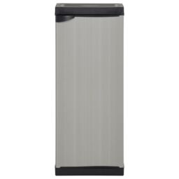 Berkfield Home Garden Storage Cabinet with 1 Shelf Grey & Black 35x40x85 cm - Size: 35 x 40 x 85 cm - thumbnail 2