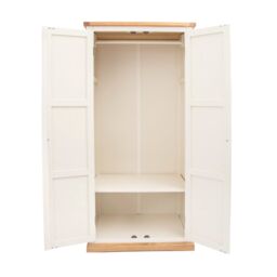 Cabinet Bits Trevi 2 Door Wardrobe Chrome Knob in Off-White - thumbnail 3