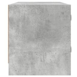 Berkfield Home TV Cabinet with Glass Doors Concrete Grey 102x37x42 cm - Size: 102 x 37 x 42 cm - thumbnail 7
