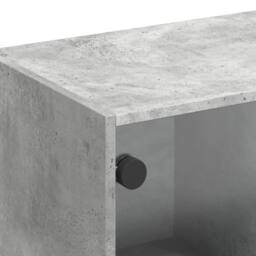Berkfield Home TV Cabinet with Glass Doors Concrete Grey 102x37x42 cm - Size: 102 x 37 x 42 cm - thumbnail 9