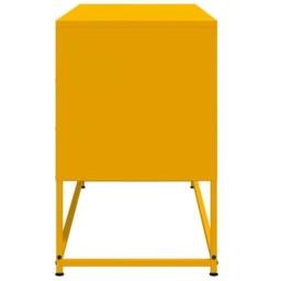 Berkfield Home TV Cabinet Mustard Yellow 100.5x39x60.5 cm Steel - thumbnail 7