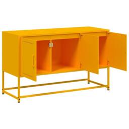 Berkfield Home TV Cabinet Mustard Yellow 100.5x39x60.5 cm Steel - thumbnail 9
