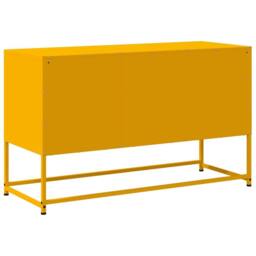 Berkfield Home TV Cabinet Mustard Yellow 100.5x39x60.5 cm Steel - thumbnail 8