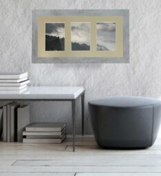 Frames & Mirrors 4U Metro Mineral Grey Frame with Light Grey Mount for 3 Image Sizes 7 x 5 Inch in Mid Grey - thumbnail 4