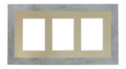 Frames & Mirrors 4U Metro Mineral Grey Frame with Light Grey Mount for 3 Image Sizes 7 x 5 Inch in Mid Grey - thumbnail 1