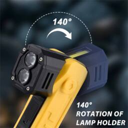 Nordara LED COB USB Flexible Rechargeable Magnetic Lamp in Yellow - thumbnail 3