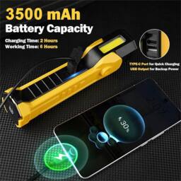 Nordara LED COB USB Flexible Rechargeable Magnetic Lamp in Yellow - thumbnail 5