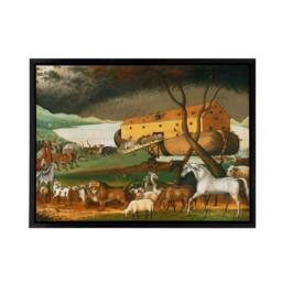 "Artery8 Edward Hicks Noah's Ark Framed Canvas Wall Art Print - Size: W12"" x H16""" - thumbnail 1