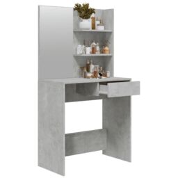 Berkfield Home Dressing Table with Mirror Concrete Grey 74.5x40x141 cm - thumbnail 5
