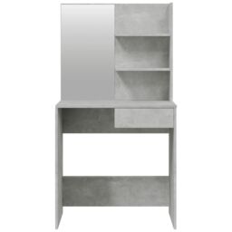 Berkfield Home Dressing Table with Mirror Concrete Grey 74.5x40x141 cm - thumbnail 6