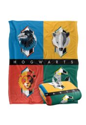 Warner Brothers Harry Potter House Squares Blanket 152 x 127 cm in White - thumbnail 2