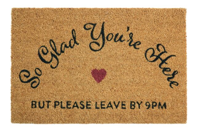 Orsina So Glad You Are Here Doormat in Natural - Size: 100 cm diameter - image 1