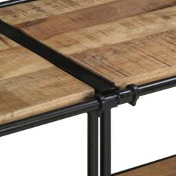 Berkfield Home TV Cabinet 160x42x40 cm Solid Wood Rough Mango in Brown - Size: 160 x 42 x 40 cm - thumbnail 7