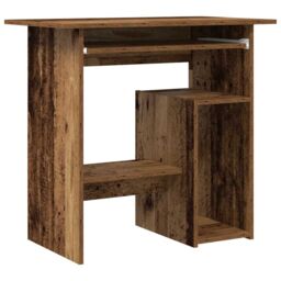 Berkfield Home Desk Old Wood 80x45x74 cm Engineered Wood in Brown - Size: 80 x 45 x 74 cm - thumbnail 2