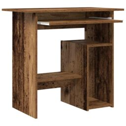 Berkfield Home Desk Old Wood 80x45x74 cm Engineered Wood in Brown - Size: 80 x 45 x 74 cm - thumbnail 7