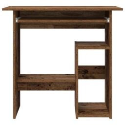 Berkfield Home Desk Old Wood 80x45x74 cm Engineered Wood in Brown - Size: 80 x 45 x 74 cm - thumbnail 4
