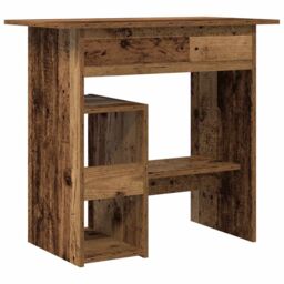 Berkfield Home Desk Old Wood 80x45x74 cm Engineered Wood in Brown - Size: 80 x 45 x 74 cm - thumbnail 6