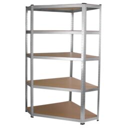 Monstershop Galwix 90cm Racking Bundle: Corner Shelving & 2 Garage Racking Bays in Silver - thumbnail 5