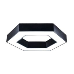 ENER-J Hollow Hexagon Pendant Lights D600*100*60mm 25W 6500K 45lm/W Black Color, Installation way:Ceiling & Hanging