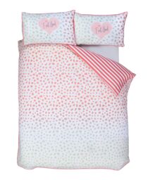 Rapport Home Dalmation Polycotton Reversible Duvet Cover Set with Pillowcase in Dusty Pink - Size: King - thumbnail 3
