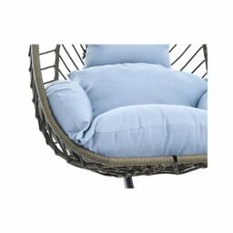 LUXURY LIFE Hanging Egg Chair Floating Garden Seat with Waterproof Cushion in Blue - thumbnail 3