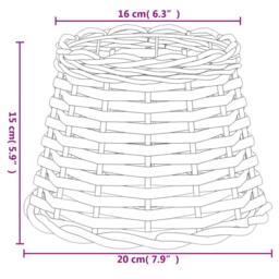 Berkfield Home Lamp Shade Brown √ò20x15 cm Wicker - Size: 20x15 cm - thumbnail 6