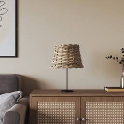 Berkfield Home Lamp Shade Brown √ò20x15 cm Wicker - Size: 20x15 cm