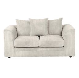 LUXURY LIFE Dylan Jumbo Cord Fabric 2 Seater Sofa in Cream - thumbnail 1