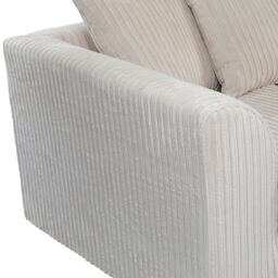 LUXURY LIFE Dylan Jumbo Cord Fabric 2 Seater Sofa in Cream - thumbnail 2