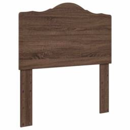 Berkfield Home Bed Frame with Headboard Brown Oak 90 x 200 cm Solid Pine Wood - thumbnail 6