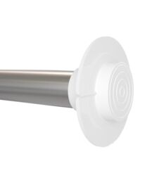 New Edge Blinds 19-22mm Extendable No Drill Eyelet Metal Curtain Pole - Silver - Size: 100 cm - 150 cm - thumbnail 2