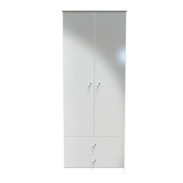 Ready Assembled 2 U Taunton 2 Door 2 Drawer Wardrobe (Ready Assembled) in Mid Grey - image 1