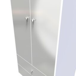 Ready Assembled 2 U Taunton 2 Door 2 Drawer Wardrobe (Ready Assembled) in Mid Grey - thumbnail 4