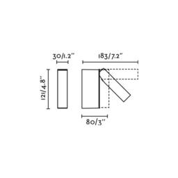 Netlighting Cronos LED Reading Wall Light Brushed Aluminium 2700K in Grey - thumbnail 2