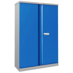 Phoenix Safe Company Steel Storage Cupboard Grey & Blue with Electronic Lock, SCL1491GBE - Size: 140 cm x 100 cm