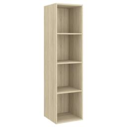 Berkfield Home Practical Wall-mounted TV Cabinets 2 pcs Sonoma Oak Engineered Wood in Light Oak - thumbnail 4