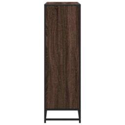 Berkfield Home Bookcase Brown Oak 97.5x33x107.5 cm Engineered Wood & Metal - thumbnail 5