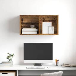 Berkfield Home TV Cabinet with Shelf Old wood 37 x 37 x 72 cm Engineered wood in Brown - thumbnail 5