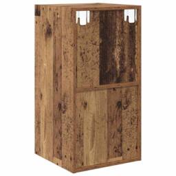 Berkfield Home TV Cabinet with Shelf Old wood 37 x 37 x 72 cm Engineered wood in Brown - thumbnail 9